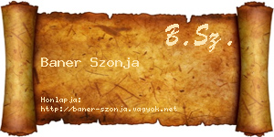 Baner Szonja névjegykártya